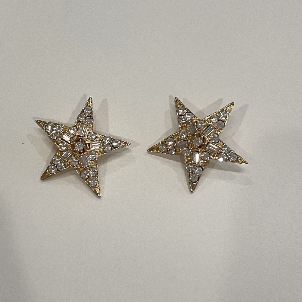 Star & crystal earrings - Picture 3 of 5
